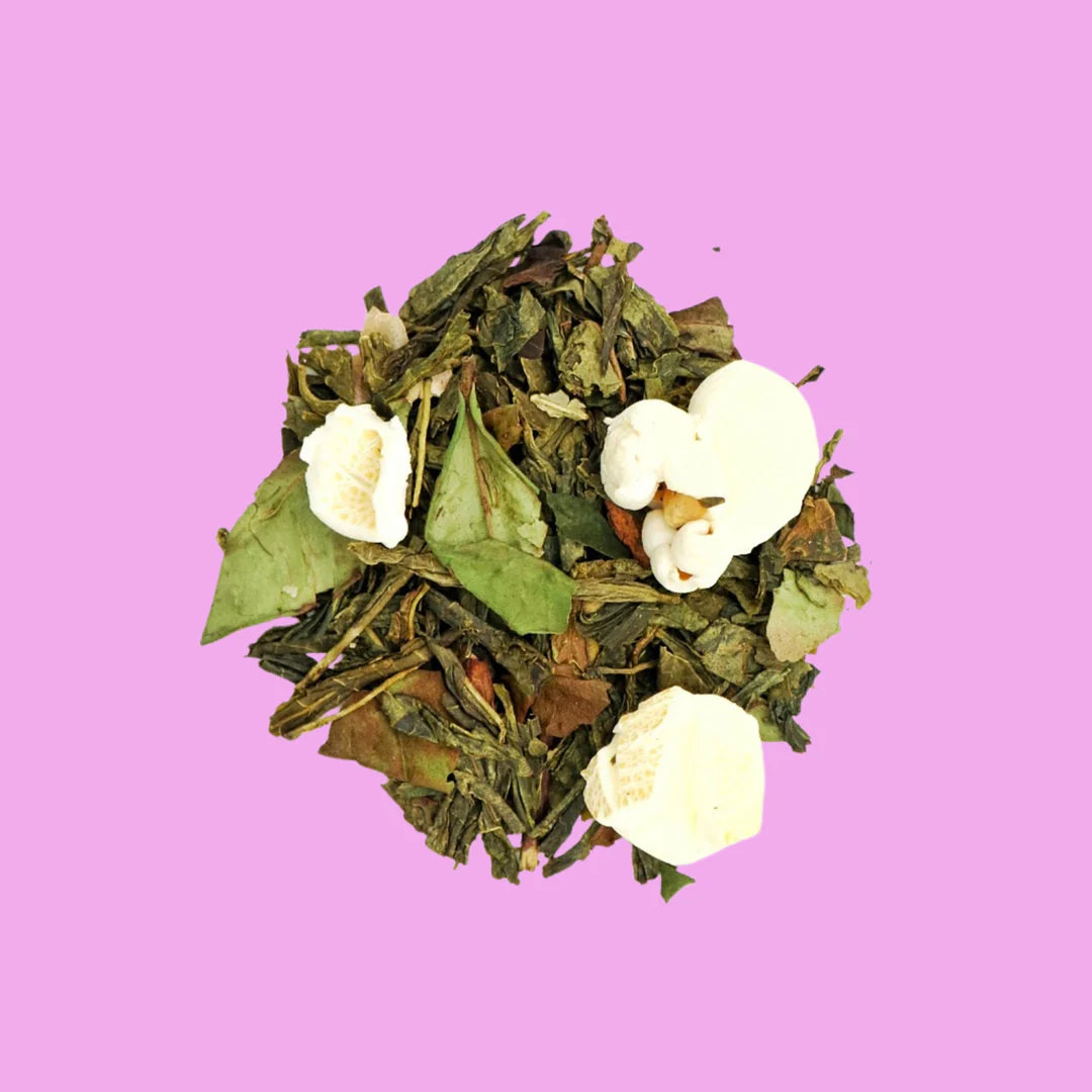 KODAMA Tea: La Part des Anges: White tea, Almonds, Puffed Corn - 55g tin
