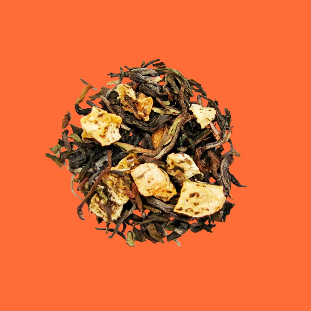 KODAMA Tea: Au Petit Bonheur Bio - Black tea, Peach, Rosemary - 85g box