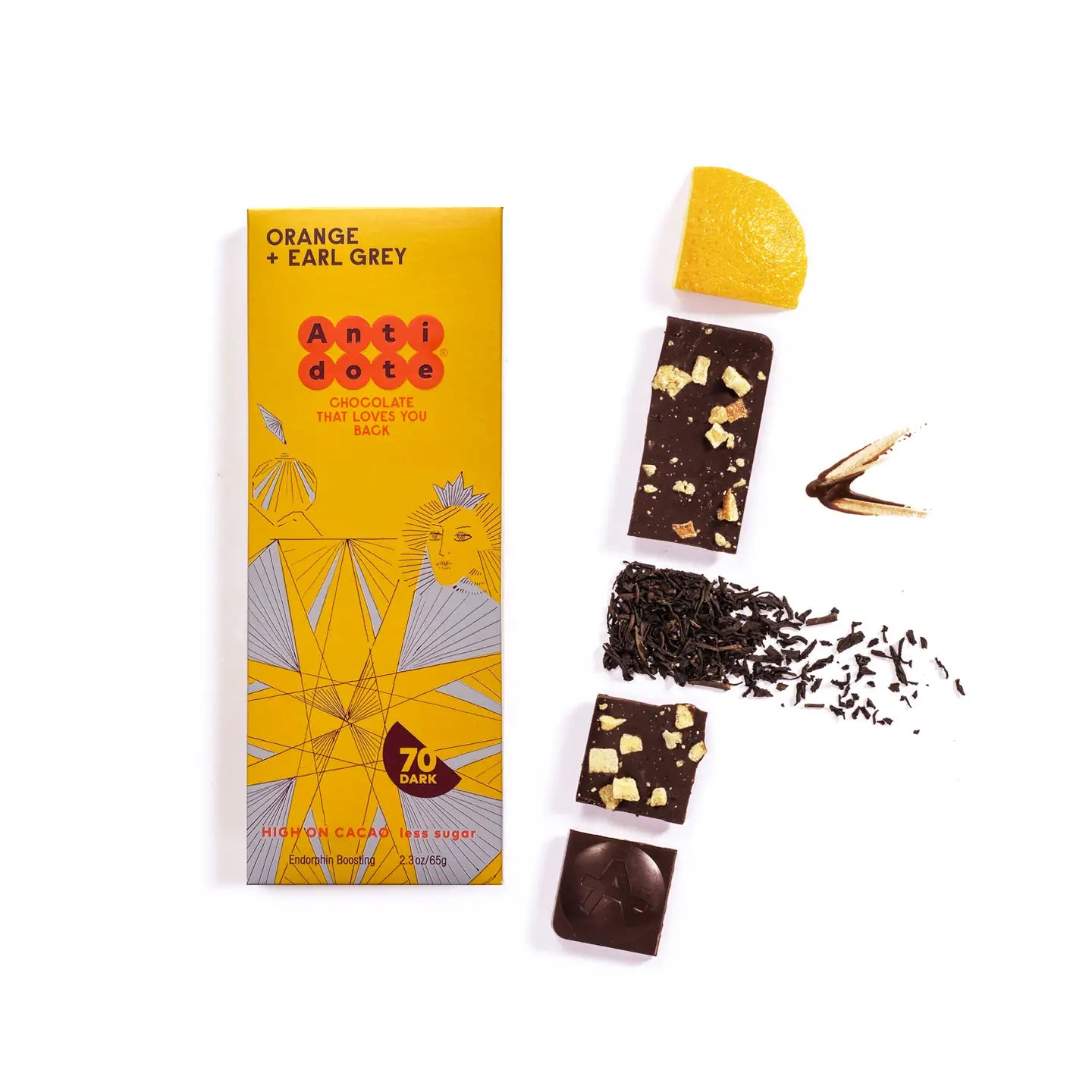 Antidote Chocolate: Dark Chocolate, Orange + Earl Grey 70%