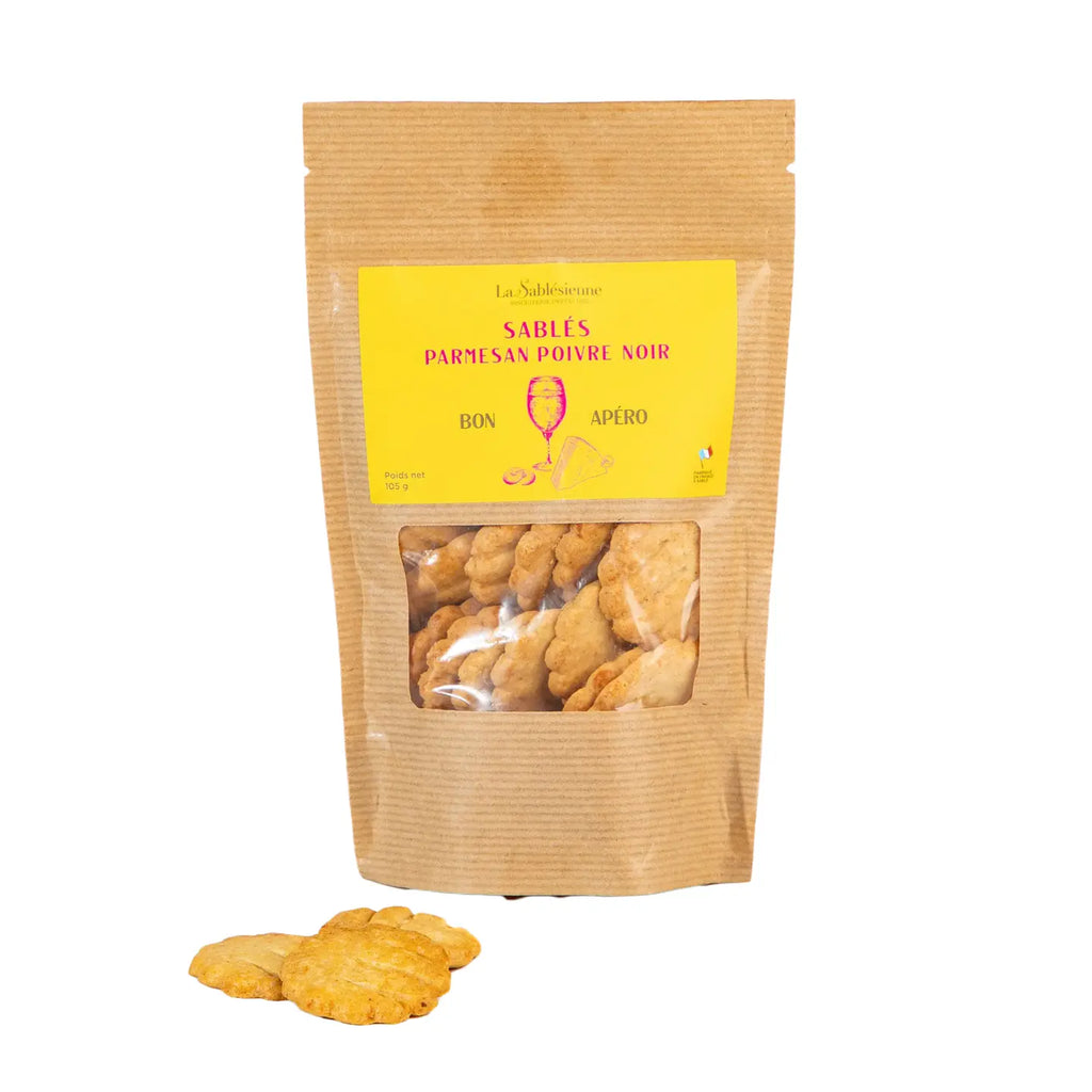 La Sablésienne - Parmesan and Black Pepper Savory Shortbread