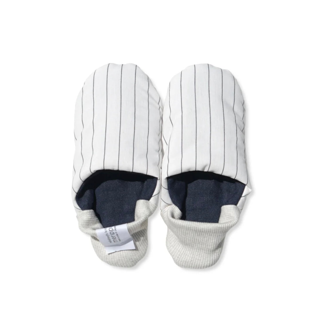MERIPPA - LINEN MIXED STRIPES × LINEN - IVORY / NAVY