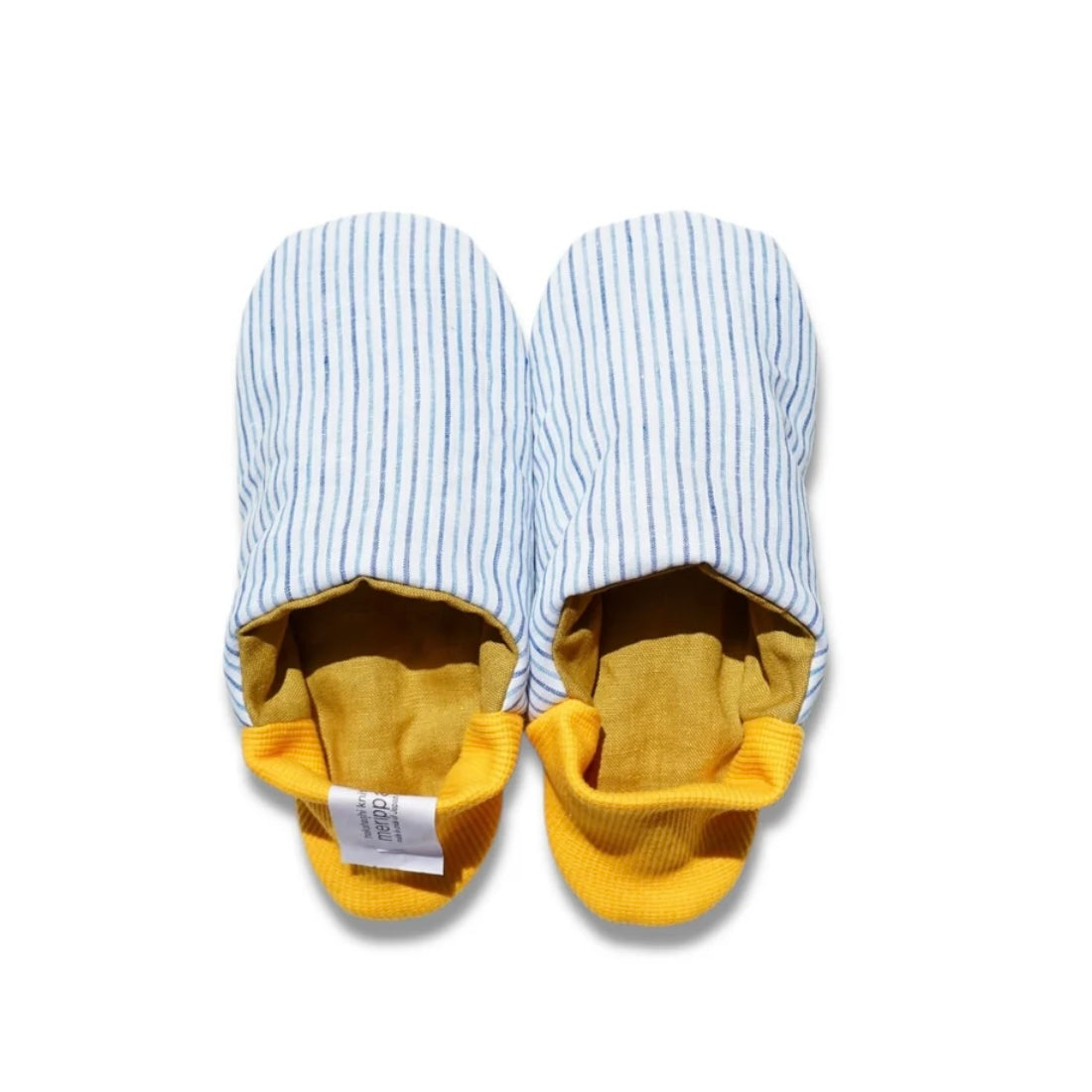 MERIPPA - LINEN STRIPE × LINEN CANVAS - PALE BLUE / MUSTARD
