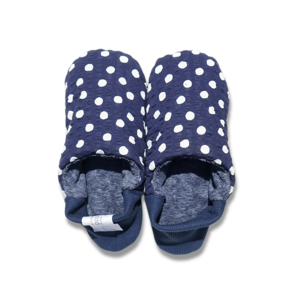MERIPPA - DOTTED SOCCER FABRIC × VINTAGE PILE - NAVY / BLUE-GREY