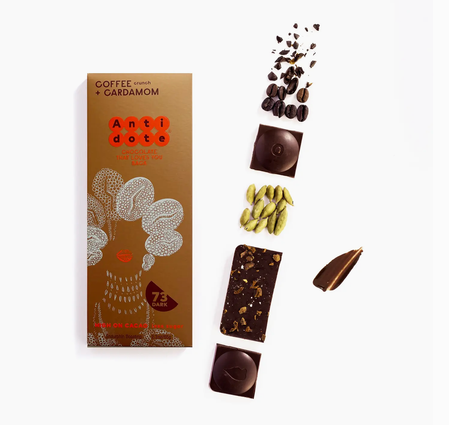 Antidote Chocolate: Kakia: Coffee + Cardamom