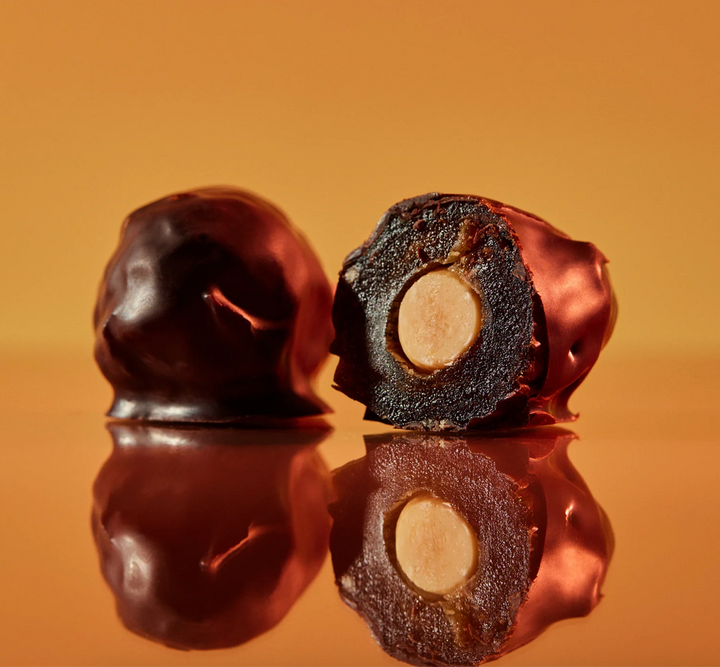 Kai Cao - Pack of 6 Medjool Dates filled with Nuts covered with 100% Chocolate
