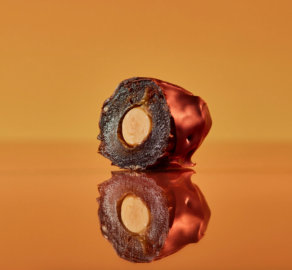 Kai Cao - Pack of 6 Medjool Dates filled with Nuts covered with 100% Chocolate