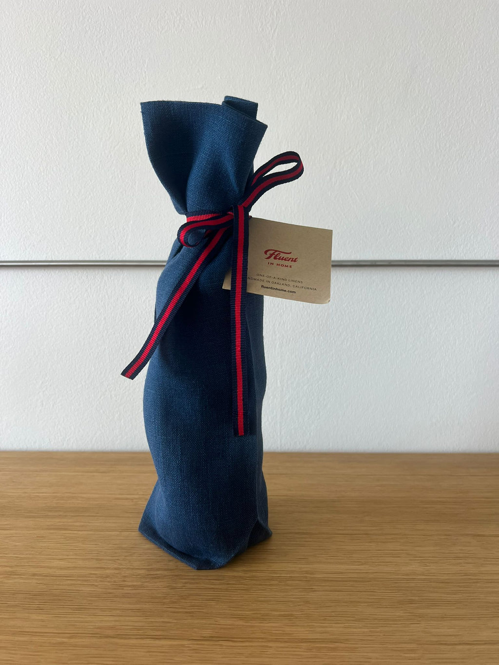 Fluent in Home - Linen Bottle Bag in Navy