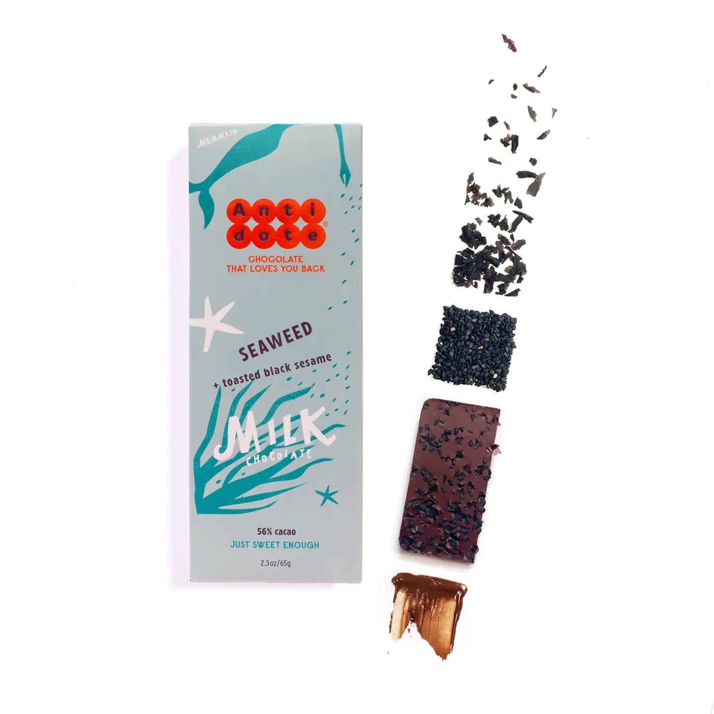 Antidote Chocolate: Milk Chocolate, Sesame + Seaweed 56%