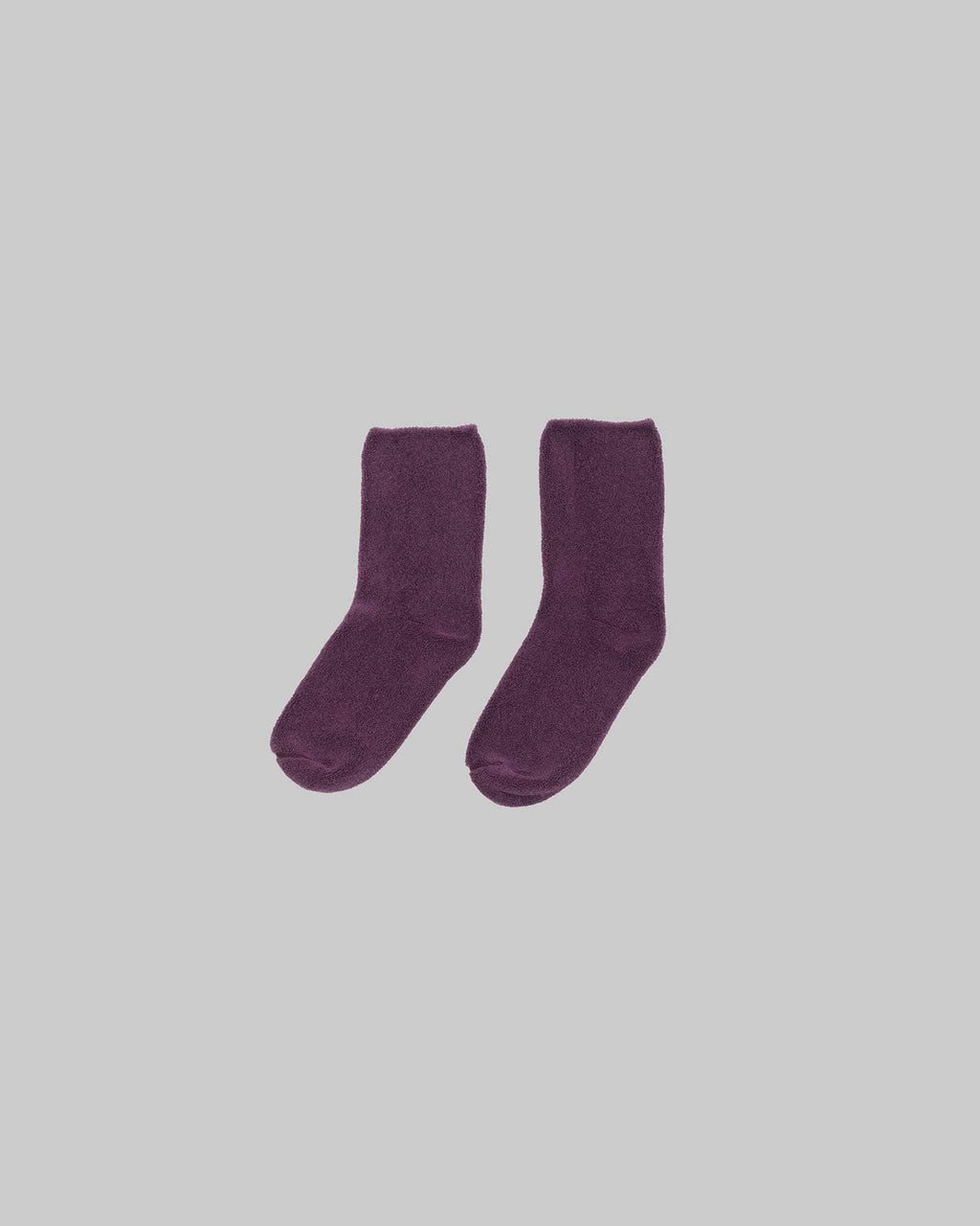 Buckle Overankle Socks Textured Organic Cotton  - Baserange socks (Black Purple)